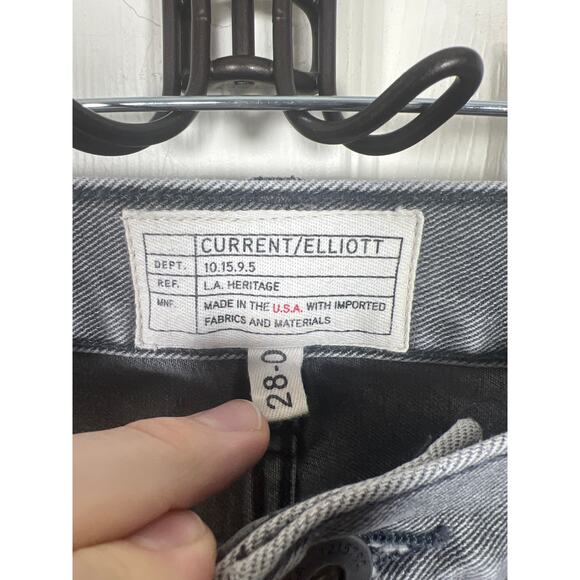 Current Elliott Reef Grey Denim Jean Slim Fit Women's Size 28 / 6 - Picture 2 of 8
